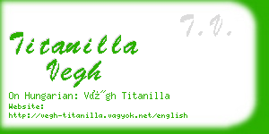 titanilla vegh business card